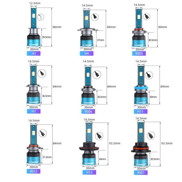 X-T1pro Series 80W 8000LM LED Headlight Bulbs - Image 7