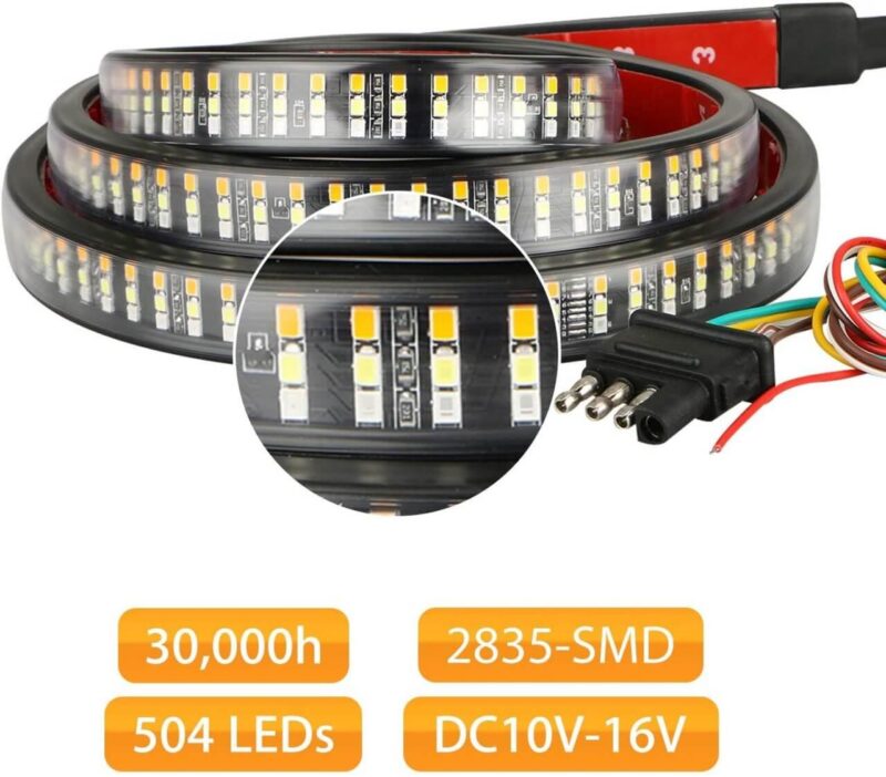 48 inch WHITE/AMBER/RED 6 Modes LED Tail Light Signal Light Strip - Image 7