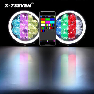 7 inch 70W Round Hi-Lo APP Control RGB JEEP Headlight