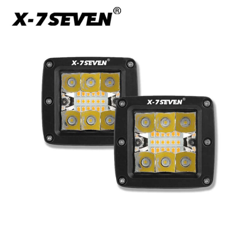 3'' 30W White-Amber Six Modes Combo Beam Led Fog Light - Image 3