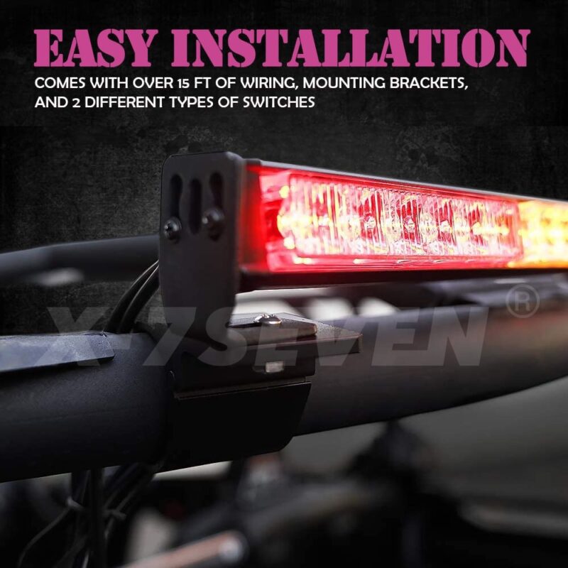 31 inch X-Strobe Light Bar -- Amber/White/Red -- Chase Strobe -- Brake-Reverse-Turn Signal - Image 7