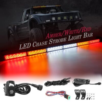 37'' Amber/White/Red LED Chase Strobe Light Bar Brake Reverse Turn Signal Light