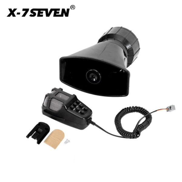 12V 100W 7 Sound Styles Emergency Warning Horns with Mic PA Speaker