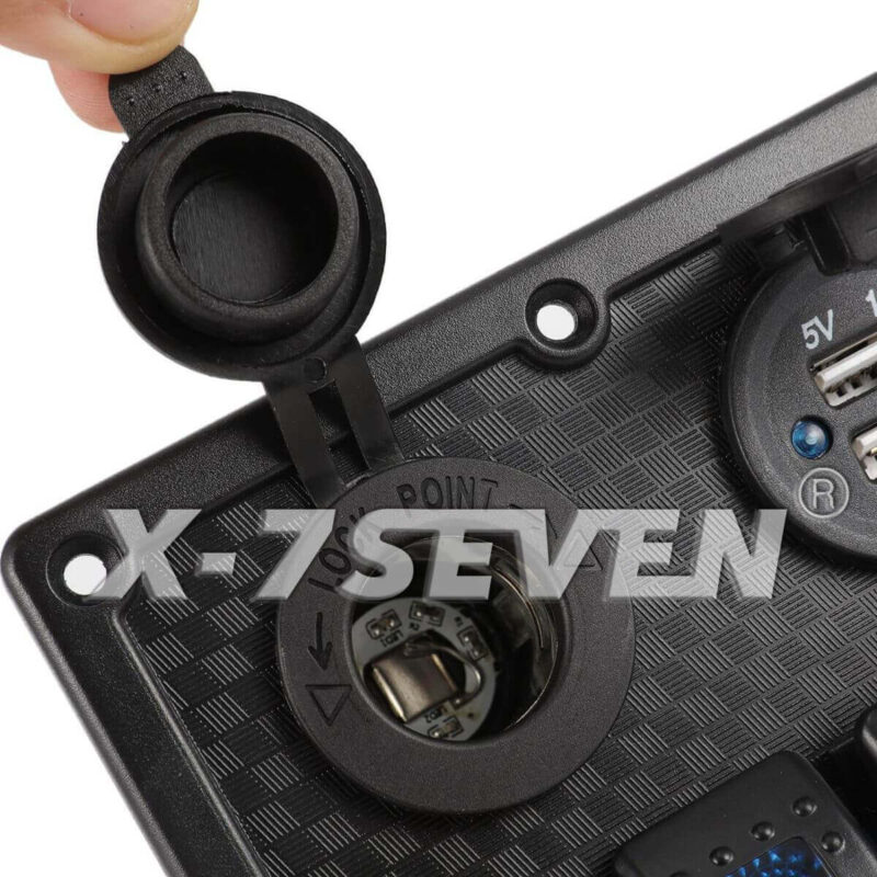 4 Gang USB Toggle On-Off Rocker Switch Panel - Image 3