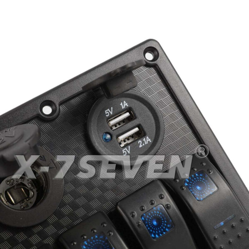 4 Gang USB Toggle On-Off Rocker Switch Panel - Image 4
