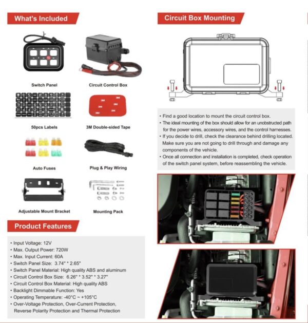 X-SWITCH Series 6 Digital Switch Panel Green Background