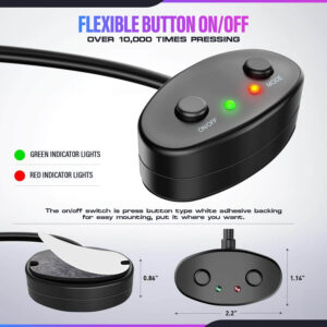 Dual mode Switches -- Pods -- Wiring Harness 16AWG (60W-240W)