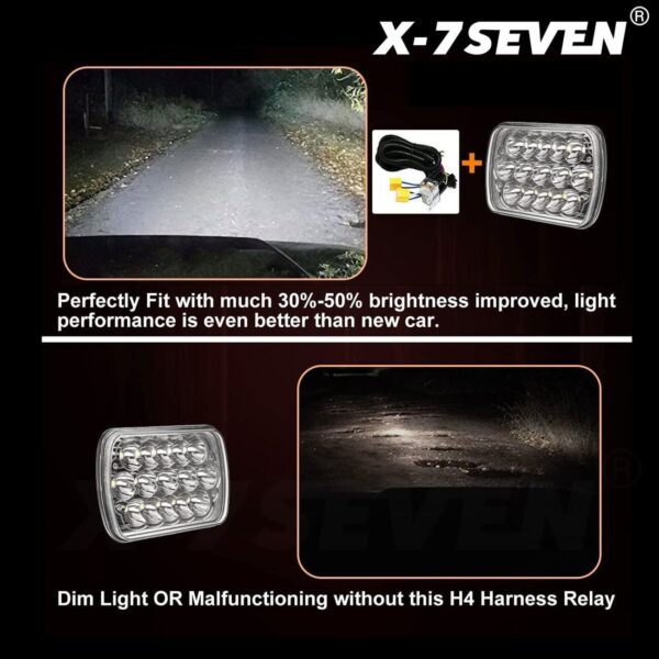 X-WIRES Series H4 Headlight Relay Harness To Fix Dual Ground Issues