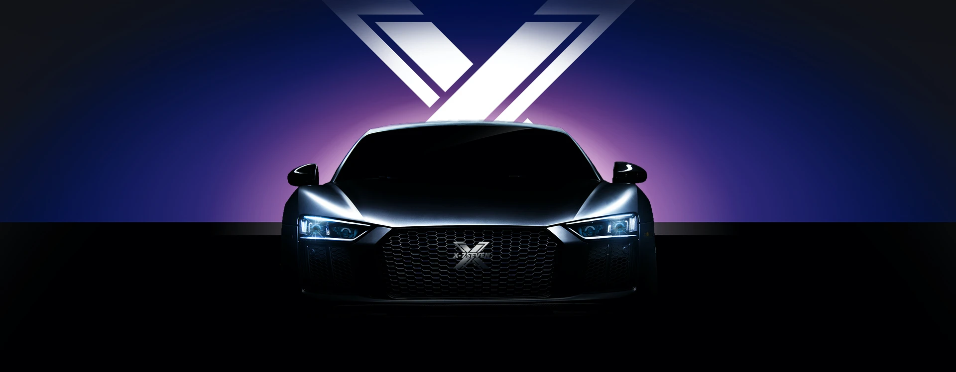 Car with lights off